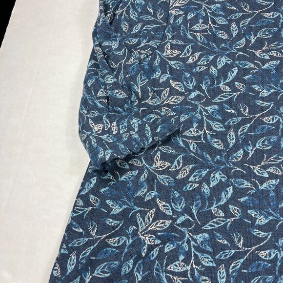 Lucky Brand Short Sleeve Womens Shirt Leaf Print Casual Natural Relaxed Top XL - Picture 3 of 11